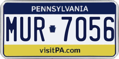 PA license plate MUR7056