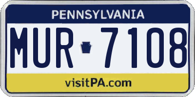 PA license plate MUR7108