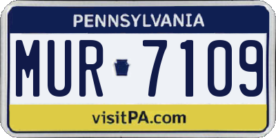 PA license plate MUR7109