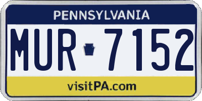 PA license plate MUR7152