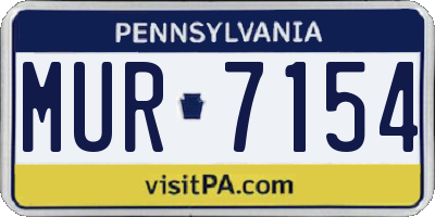 PA license plate MUR7154