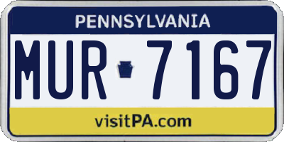 PA license plate MUR7167