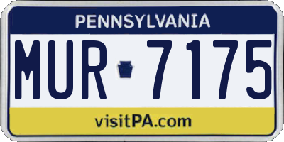 PA license plate MUR7175
