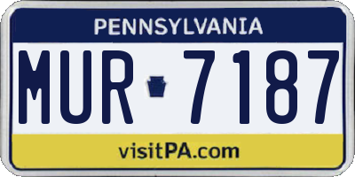 PA license plate MUR7187