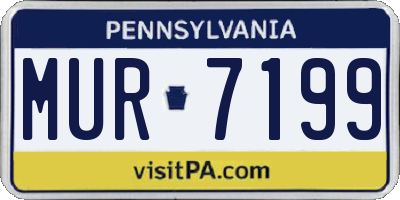 PA license plate MUR7199