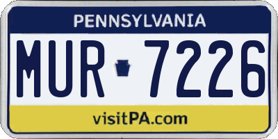 PA license plate MUR7226