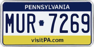 PA license plate MUR7269