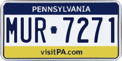 PA license plate MUR7271