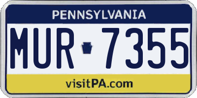 PA license plate MUR7355