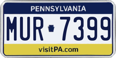 PA license plate MUR7399