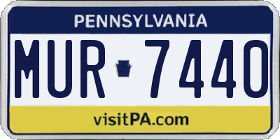 PA license plate MUR7440