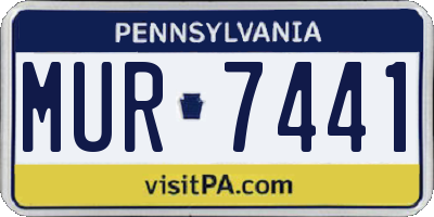 PA license plate MUR7441