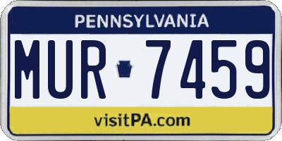 PA license plate MUR7459