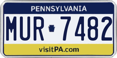 PA license plate MUR7482