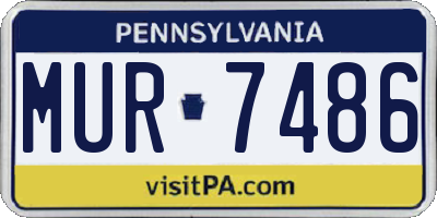 PA license plate MUR7486