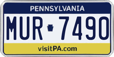 PA license plate MUR7490