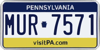 PA license plate MUR7571