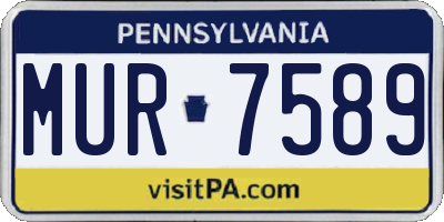 PA license plate MUR7589