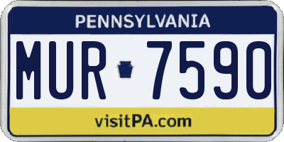 PA license plate MUR7590