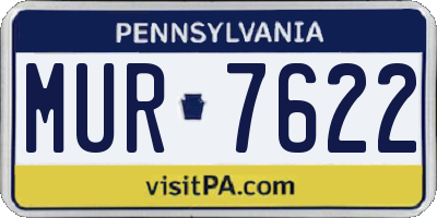 PA license plate MUR7622