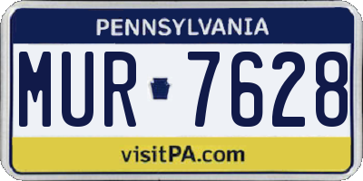 PA license plate MUR7628