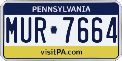 PA license plate MUR7664