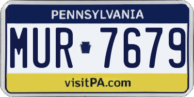 PA license plate MUR7679