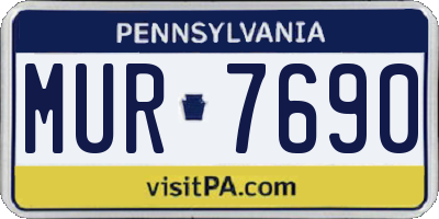 PA license plate MUR7690