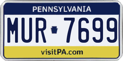 PA license plate MUR7699