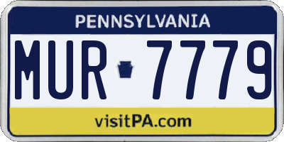 PA license plate MUR7779