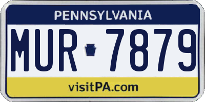 PA license plate MUR7879