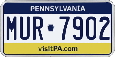PA license plate MUR7902