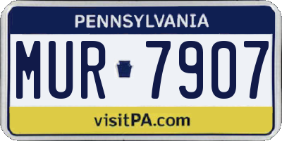 PA license plate MUR7907