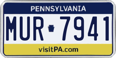 PA license plate MUR7941