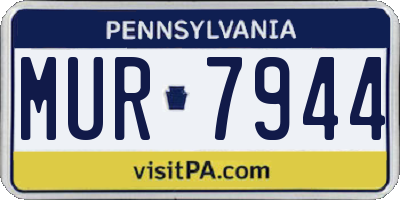 PA license plate MUR7944