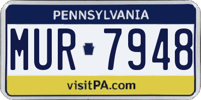 PA license plate MUR7948