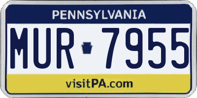 PA license plate MUR7955