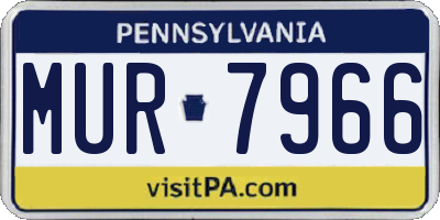 PA license plate MUR7966