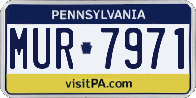 PA license plate MUR7971