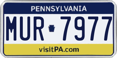 PA license plate MUR7977