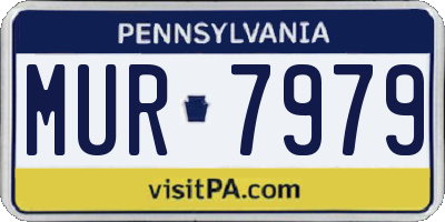 PA license plate MUR7979