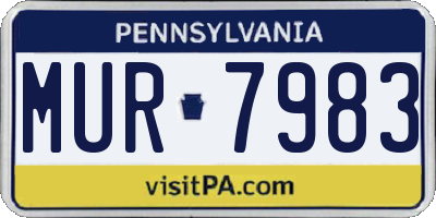 PA license plate MUR7983
