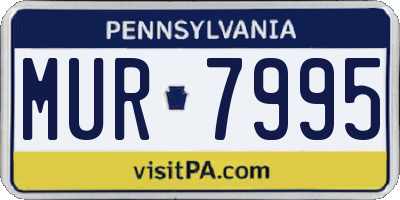 PA license plate MUR7995