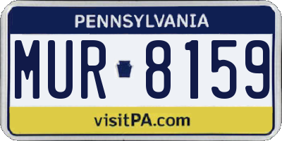 PA license plate MUR8159