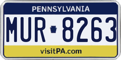 PA license plate MUR8263
