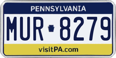 PA license plate MUR8279