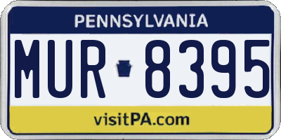 PA license plate MUR8395