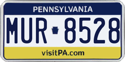 PA license plate MUR8528