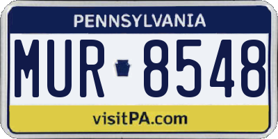 PA license plate MUR8548