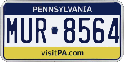 PA license plate MUR8564